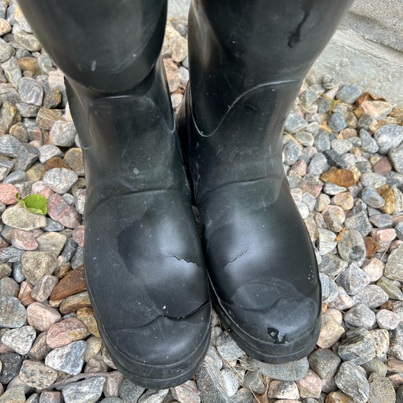 Hunter Boots - Womens Original Tall Rain Boots (Black) Size 37 - Picture 5 of 14